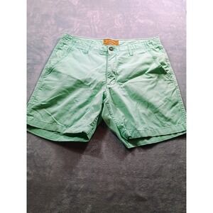 Red Camel Mens Chino Shorts Mint Green 32 Flat Front Cotton Twill